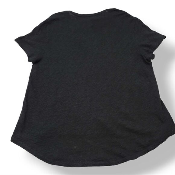 ATM Slub Jersey Boyfriend V-Neck Tee in Black Size M/L - Picture 9 of 14